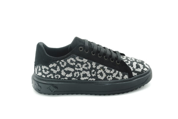 Luvesta Taşlı Sneaker Gri Leopar - Görsel 13