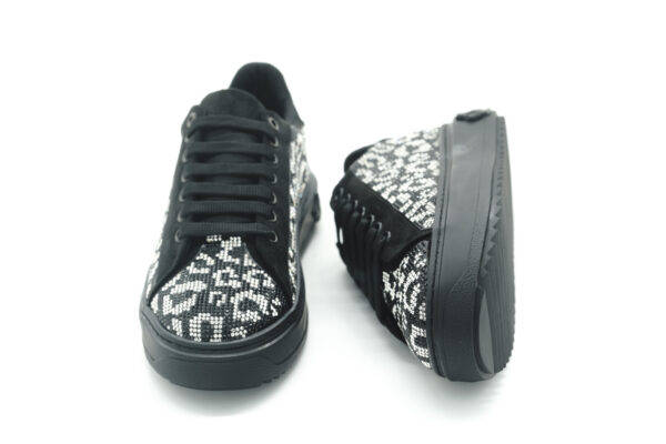 Luvesta Taşlı Sneaker Gri Leopar - Görsel 7