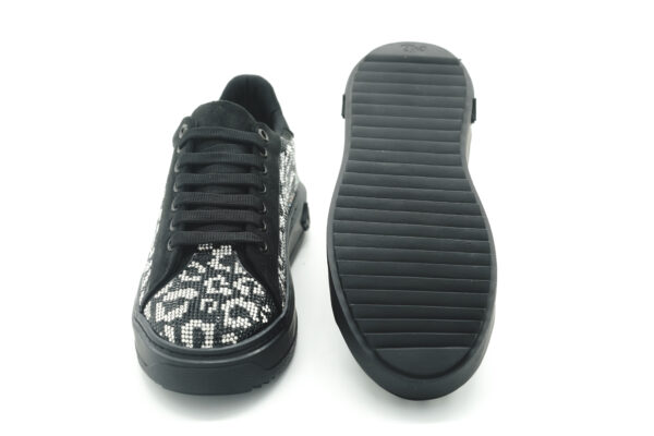 Luvesta Taşlı Sneaker Gri Leopar - Görsel 5