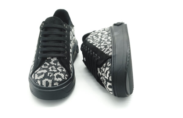 Luvesta Taşlı Sneaker Gri Leopar - Görsel 4