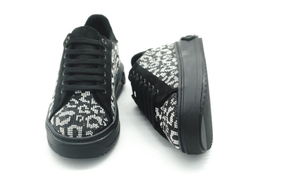 Luvesta Taşlı Sneaker Gri Leopar - Görsel 3