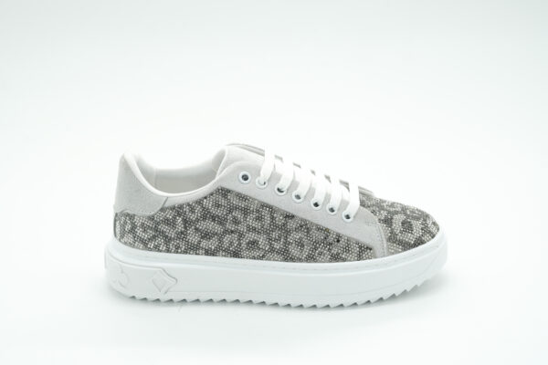 Luvesta Taşlı Sneaker Gri Leopar - Görsel 7