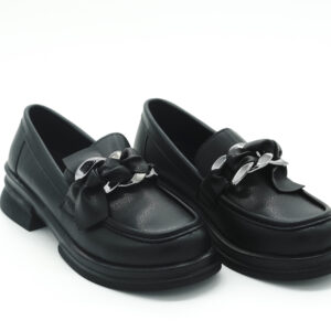 Şal Detaylı Tokalı Loafer Siyah