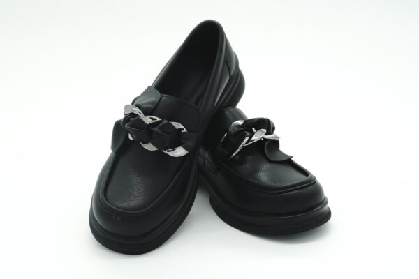 Şal Detaylı Tokalı Loafer Siyah - Görsel 3