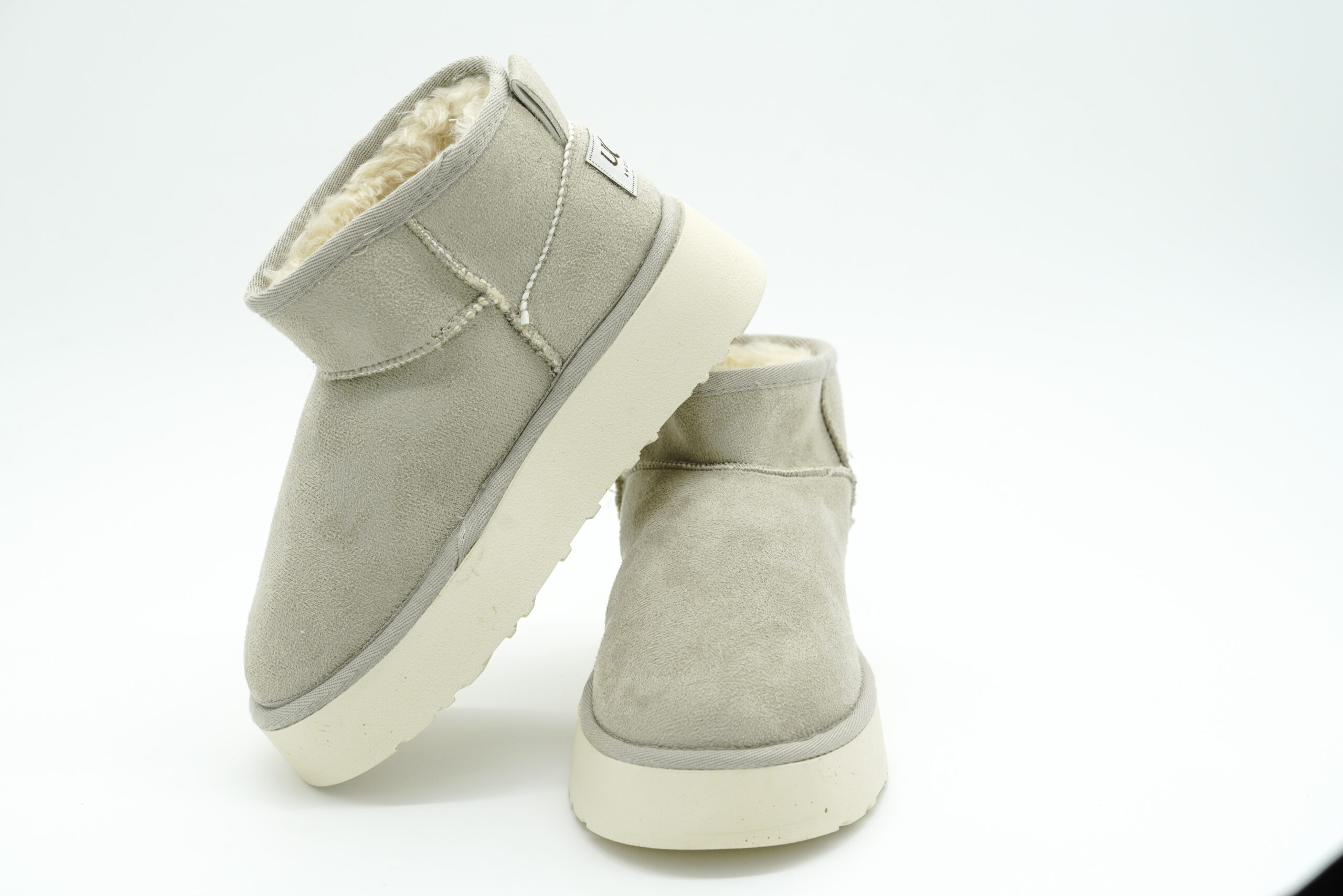 Mini Bot Yüksek Tabanlı Bej - Görsel 6