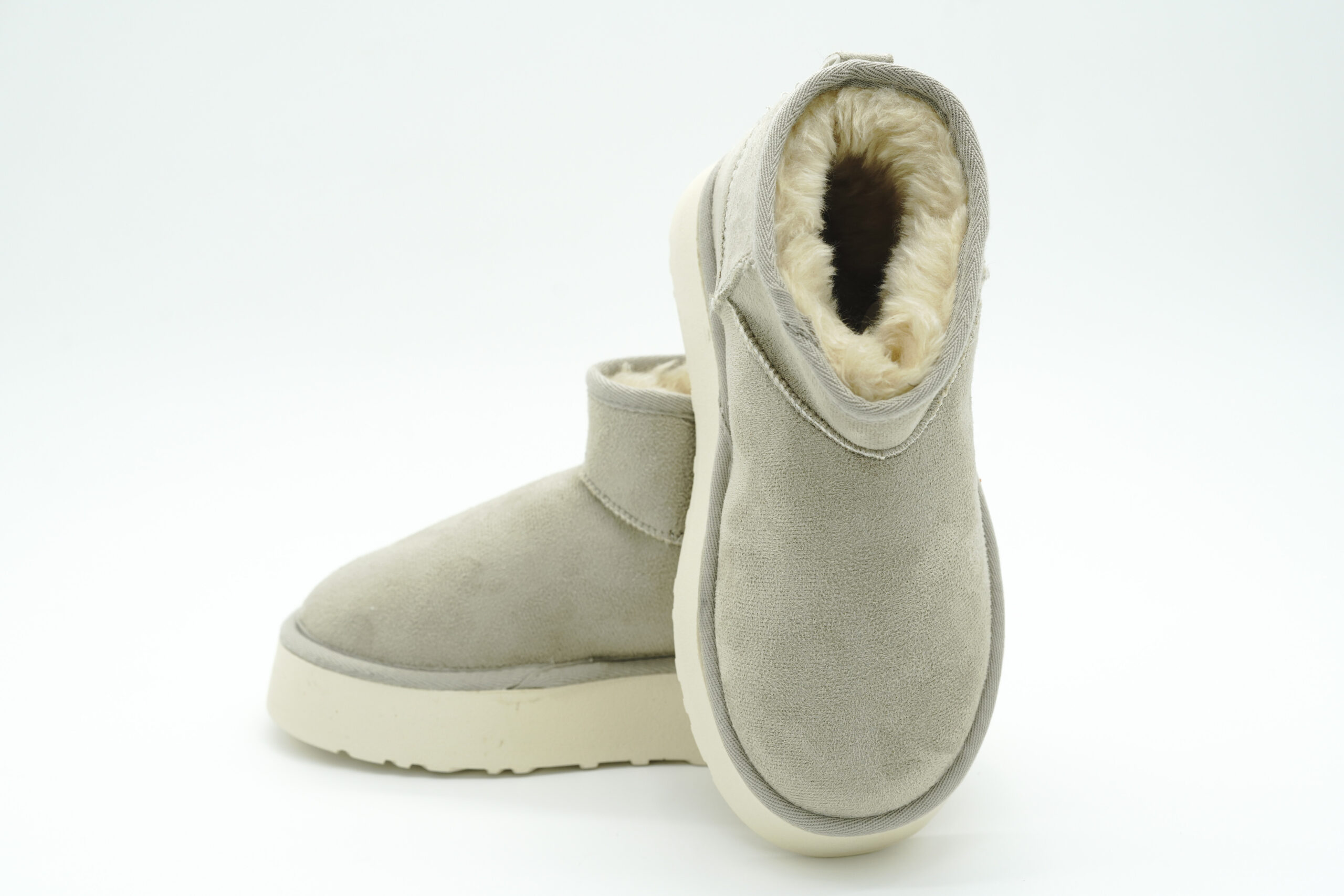 Mini Bot Yüksek Tabanlı Bej - Görsel 4