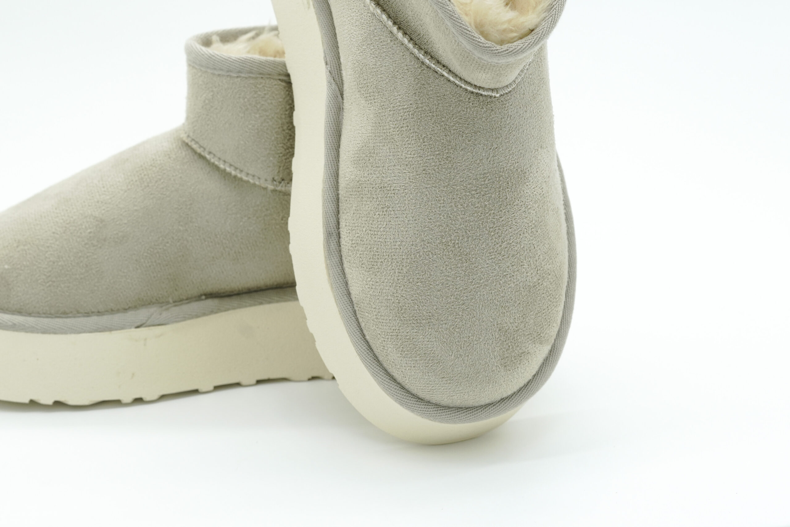 Mini Bot Yüksek Tabanlı Bej - Görsel 3