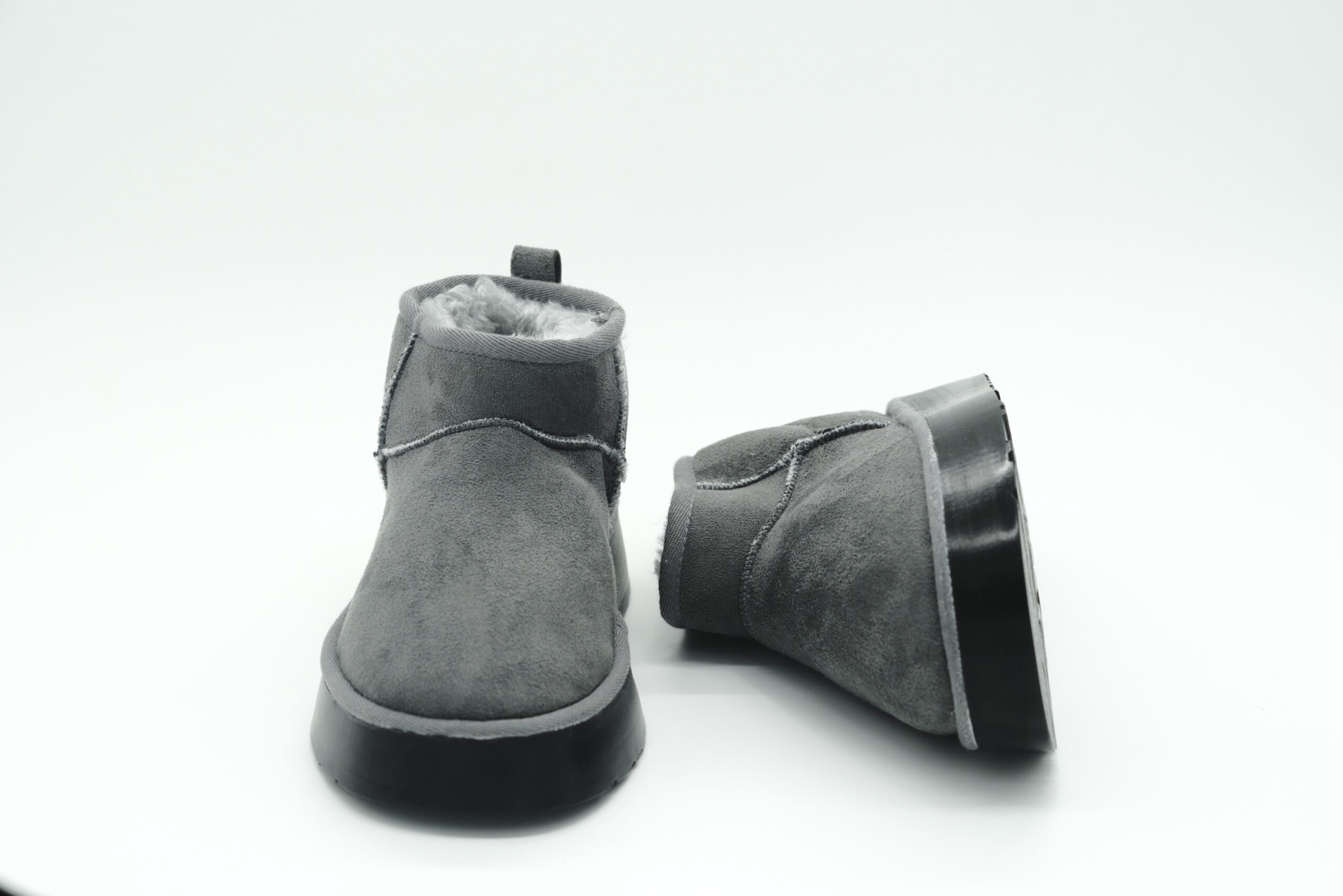 Mini Bot Yüksek Tabanlı Gri - Görsel 6