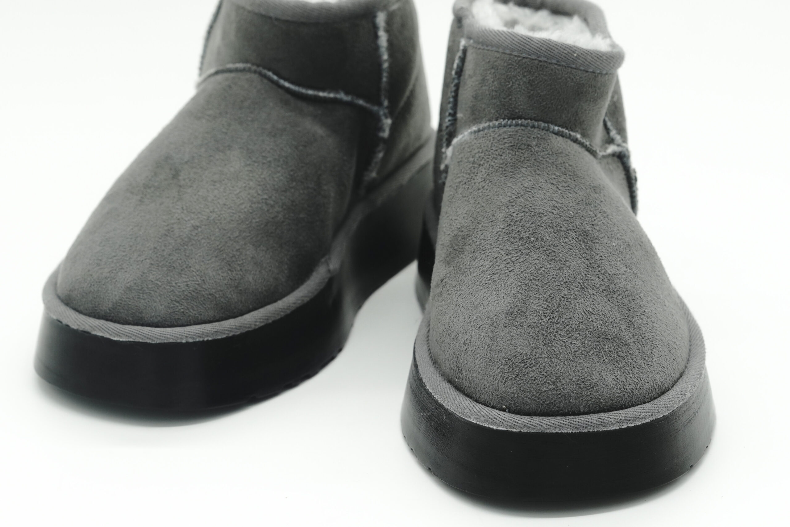 Mini Bot Yüksek Tabanlı Gri - Görsel 4