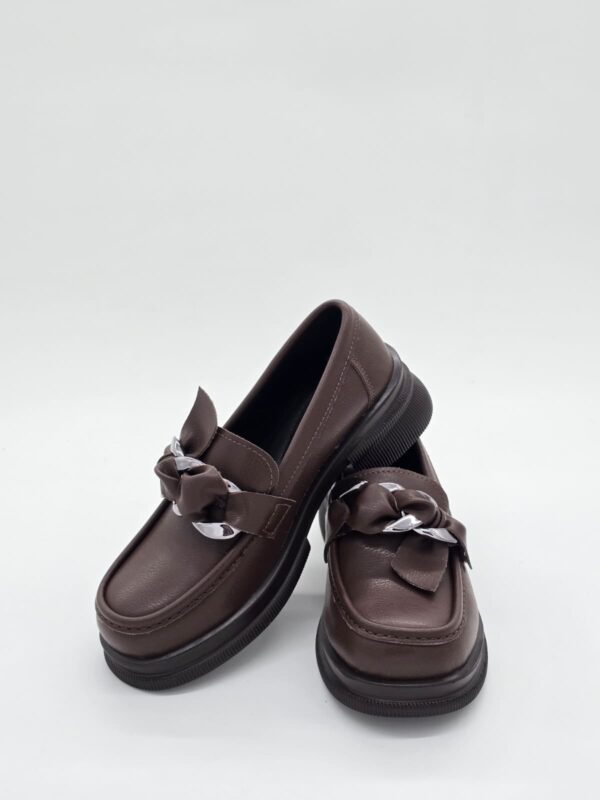 Şal Detaylı Tokalı Loafer Acı Kahve - Görsel 4