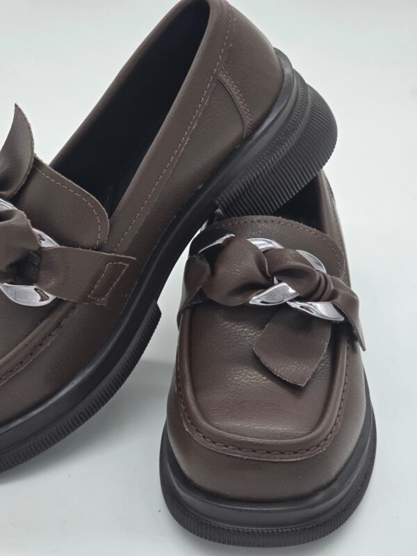 Şal Detaylı Tokalı Loafer Acı Kahve - Görsel 2