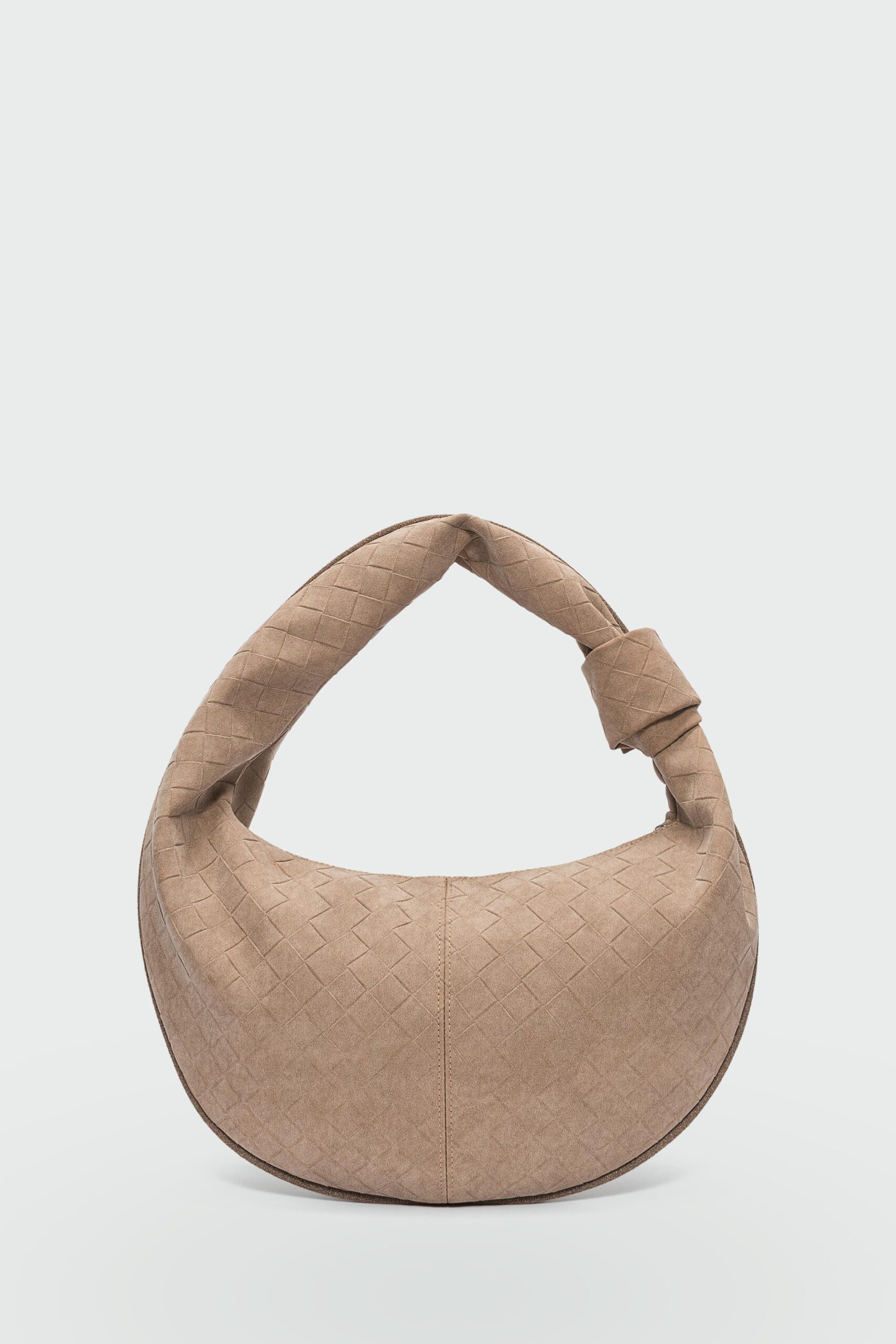 Süet Omuz Çantası Vizon