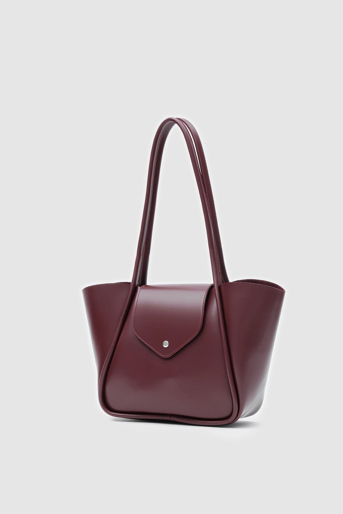 Makyaj Çantalı Omuz Çantası Bordo