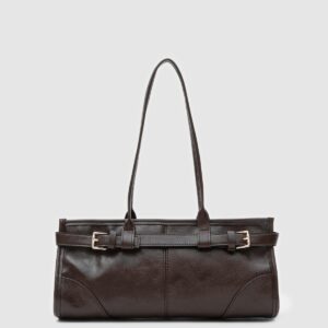 Vintage Baget Çanta Acı Kahve