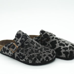 Önü Kapalı Terlik Gri Leopar