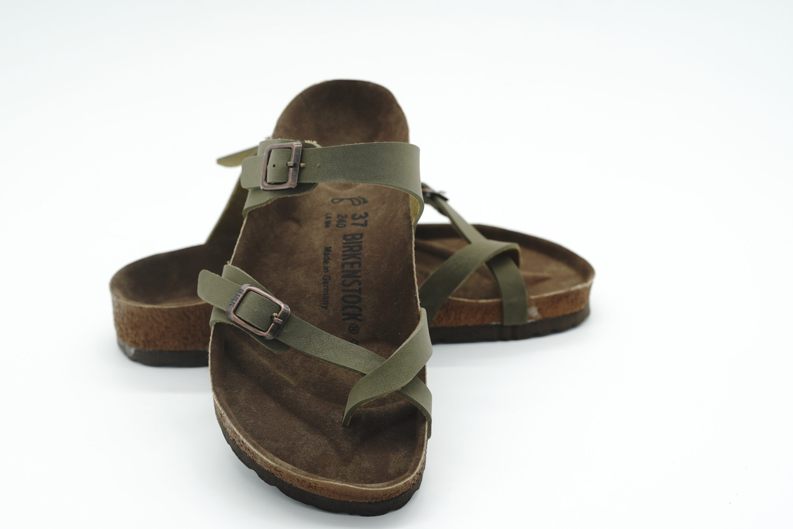 Çapraz Tokalı Terlik Zeytin Yeşili - Görsel 5