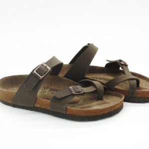 Çapraz Tokalı Terlik Kahverengi