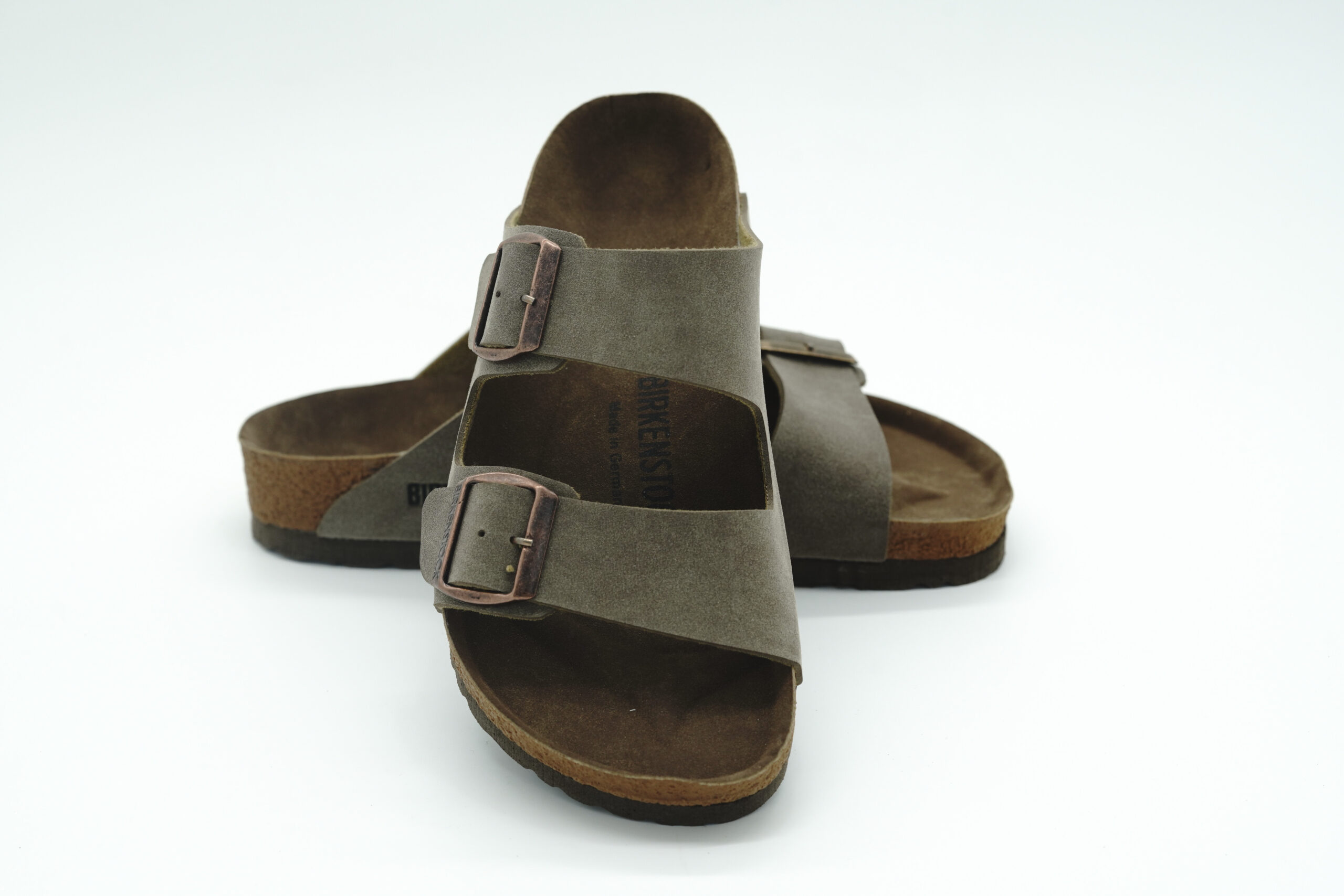 Çift Toka Detaylı Terlik Bej - Görsel 3