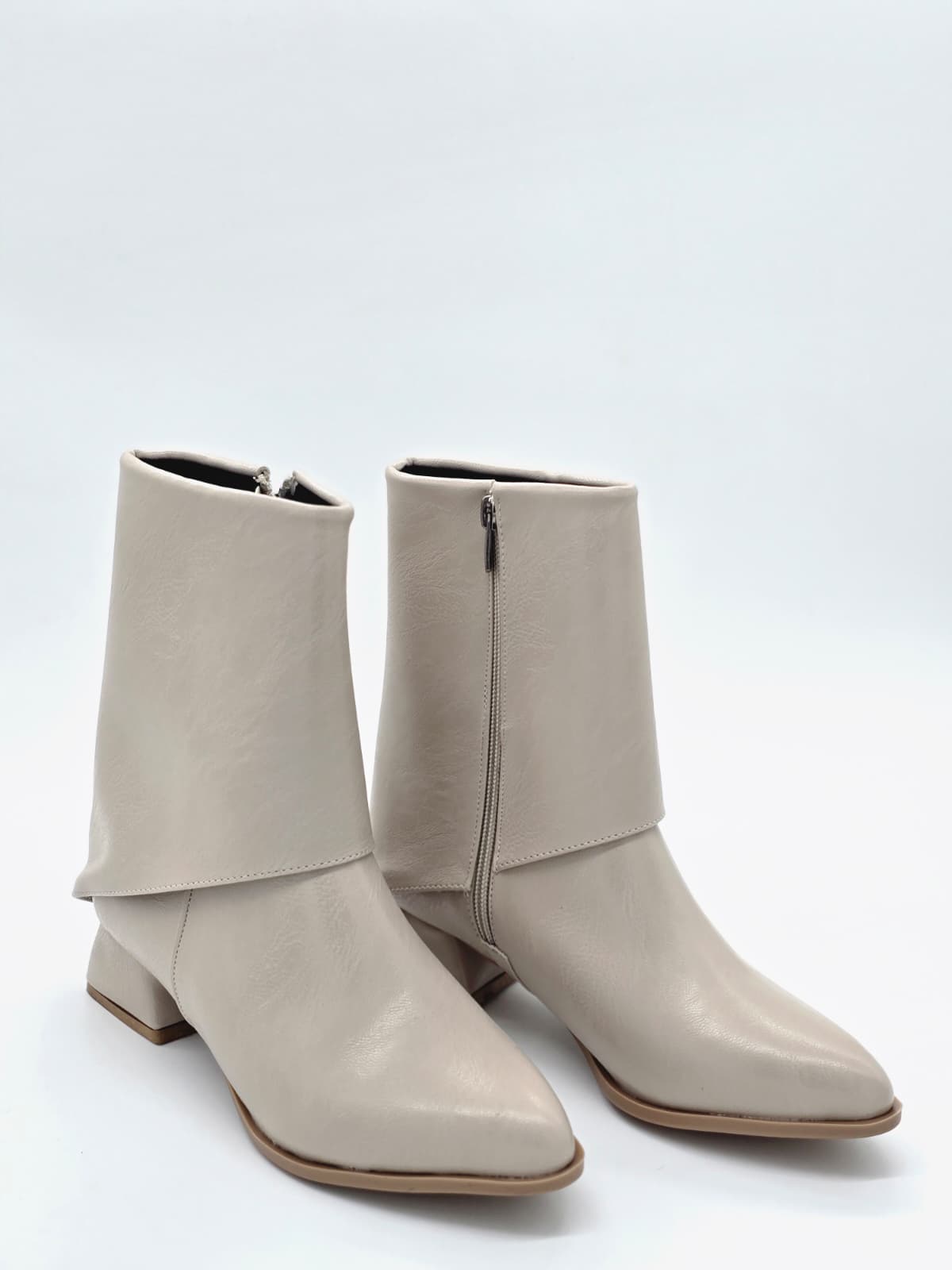 Western Kısa Topuklu Bot Bej - Görsel 7