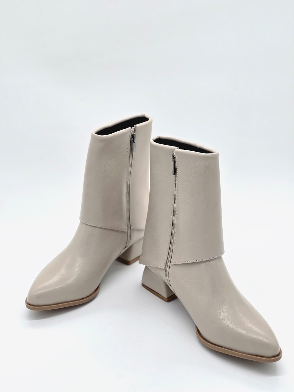 Western Kısa Topuklu Bot Bej - Görsel 6