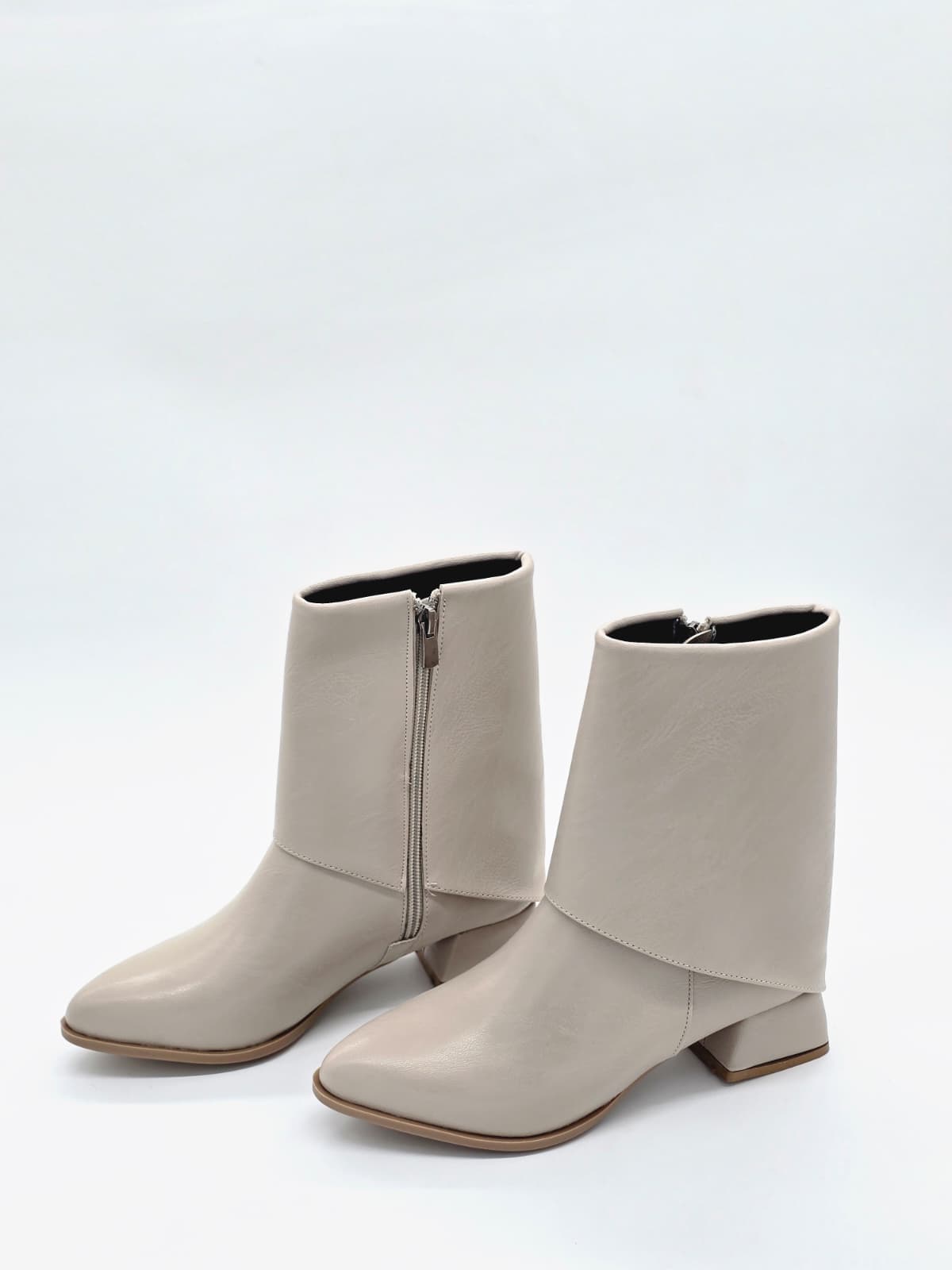 Western Kısa Topuklu Bot Bej - Görsel 4