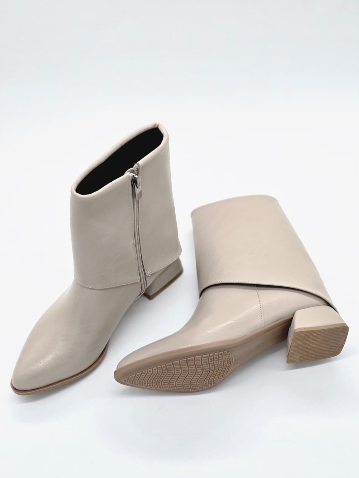 Western Kısa Topuklu Bot Bej - Görsel 2