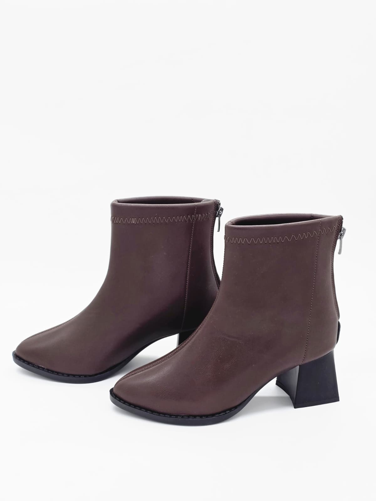 Sivri Burun Topuklu Bot Acı Kahve - Görsel 4