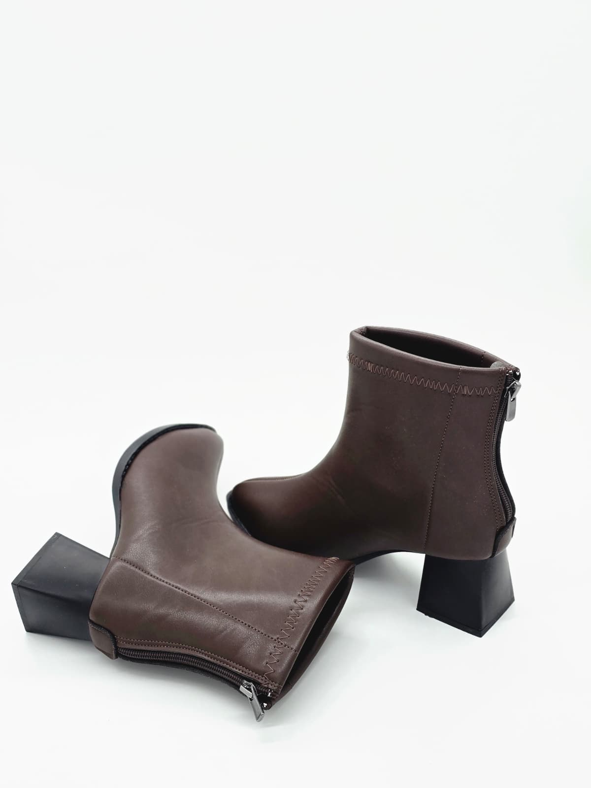 Sivri Burun Topuklu Bot Acı Kahve - Görsel 3