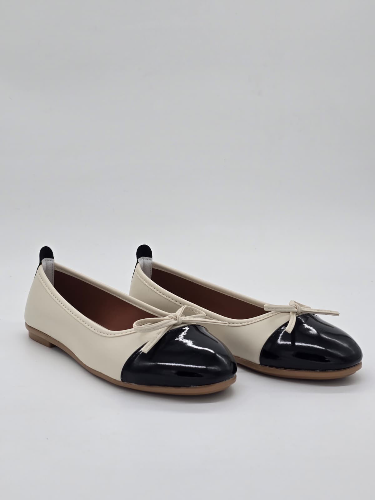 Fiyonklu Babet Bej-Siyah - Görsel 4