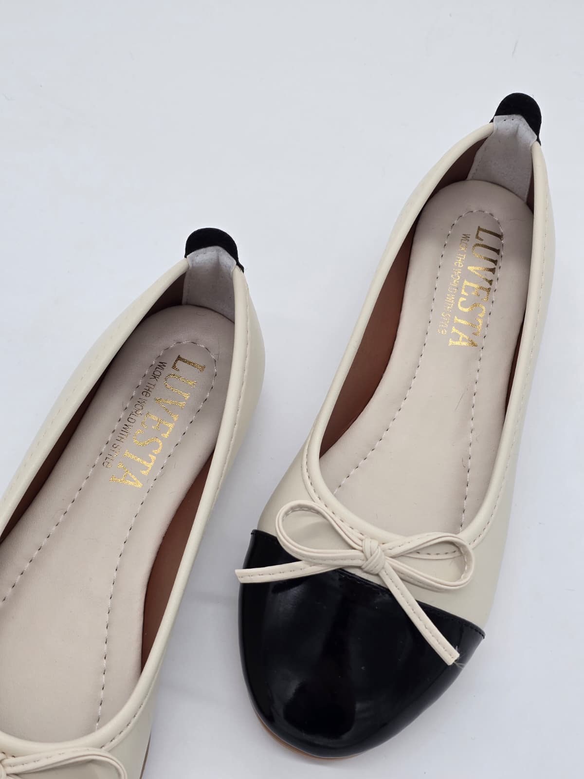 Fiyonklu Babet Bej-Siyah - Görsel 2