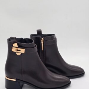 Kilit Detaylı Bot Kahverengi