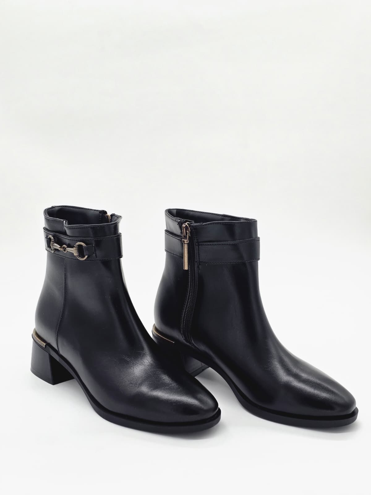 Altın Detaylı Bot Siyah