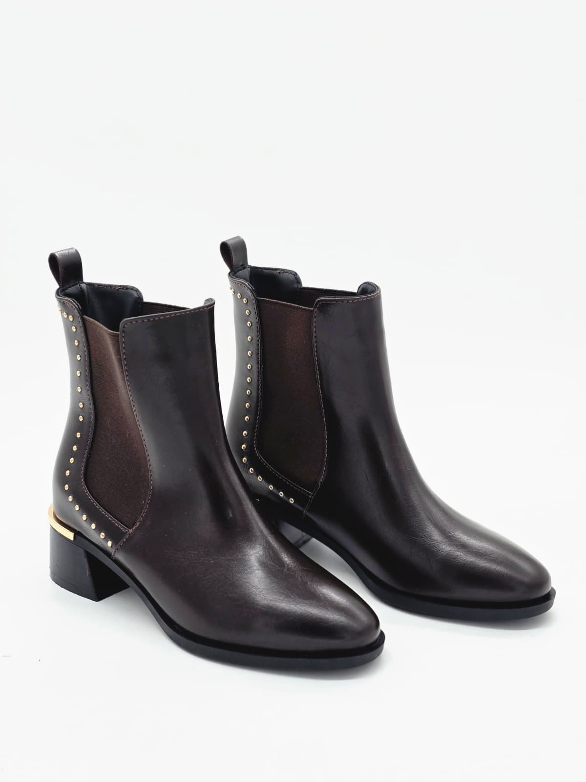 Topuk Detaylı Lastikli Bot Acı Kahve