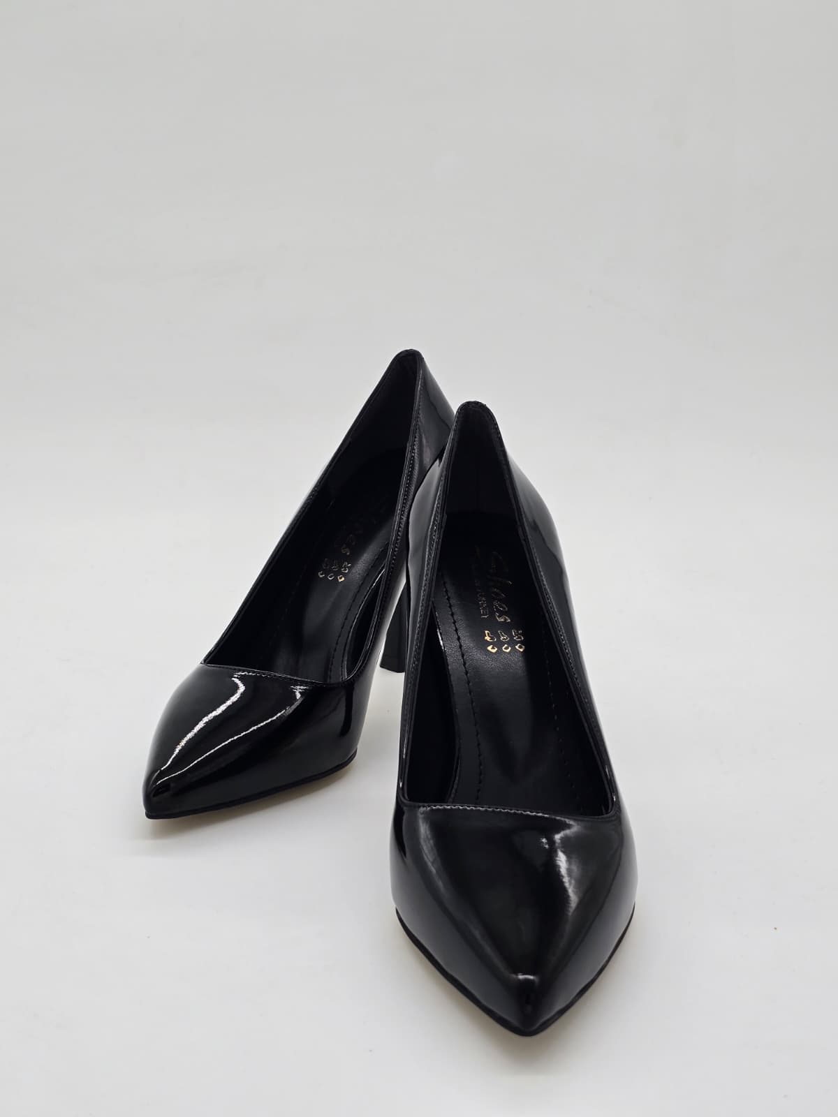 İnce Topuklu Stiletto Rugan Siyah - Görsel 7