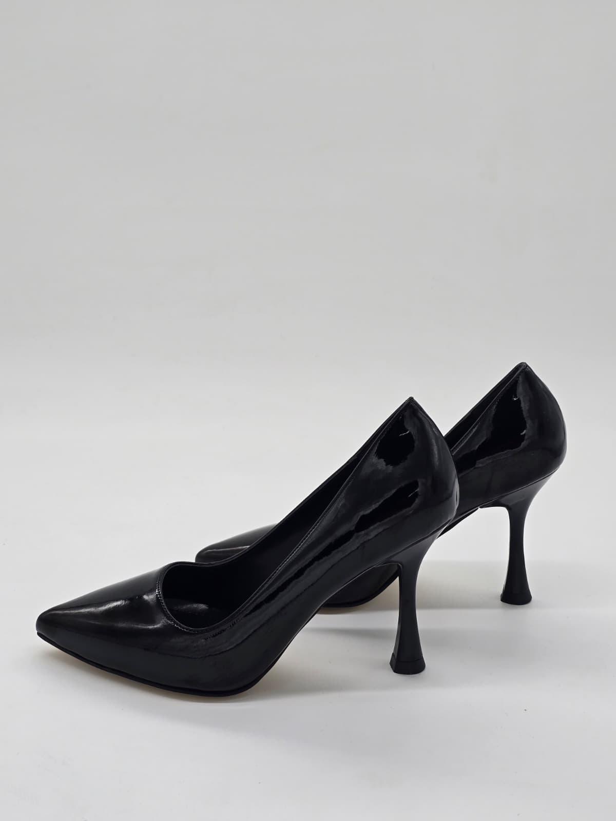 İnce Topuklu Stiletto Rugan Siyah - Görsel 4