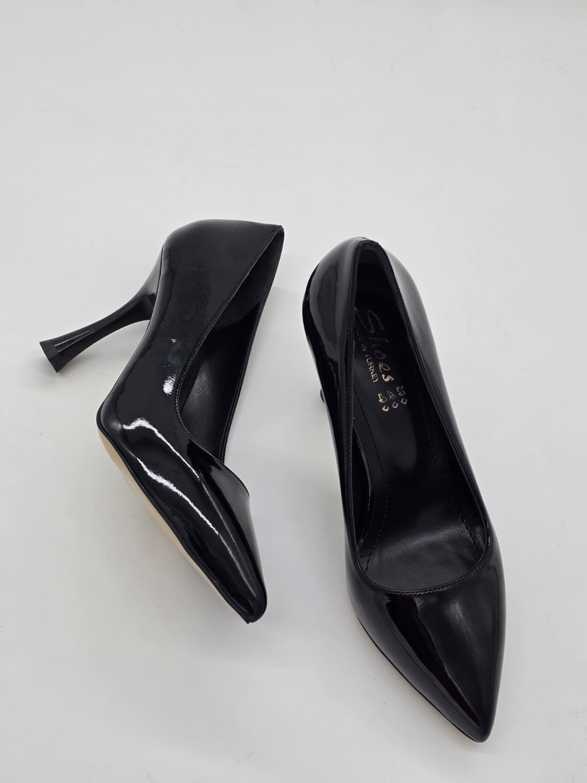 İnce Topuklu Stiletto Rugan Siyah - Görsel 2