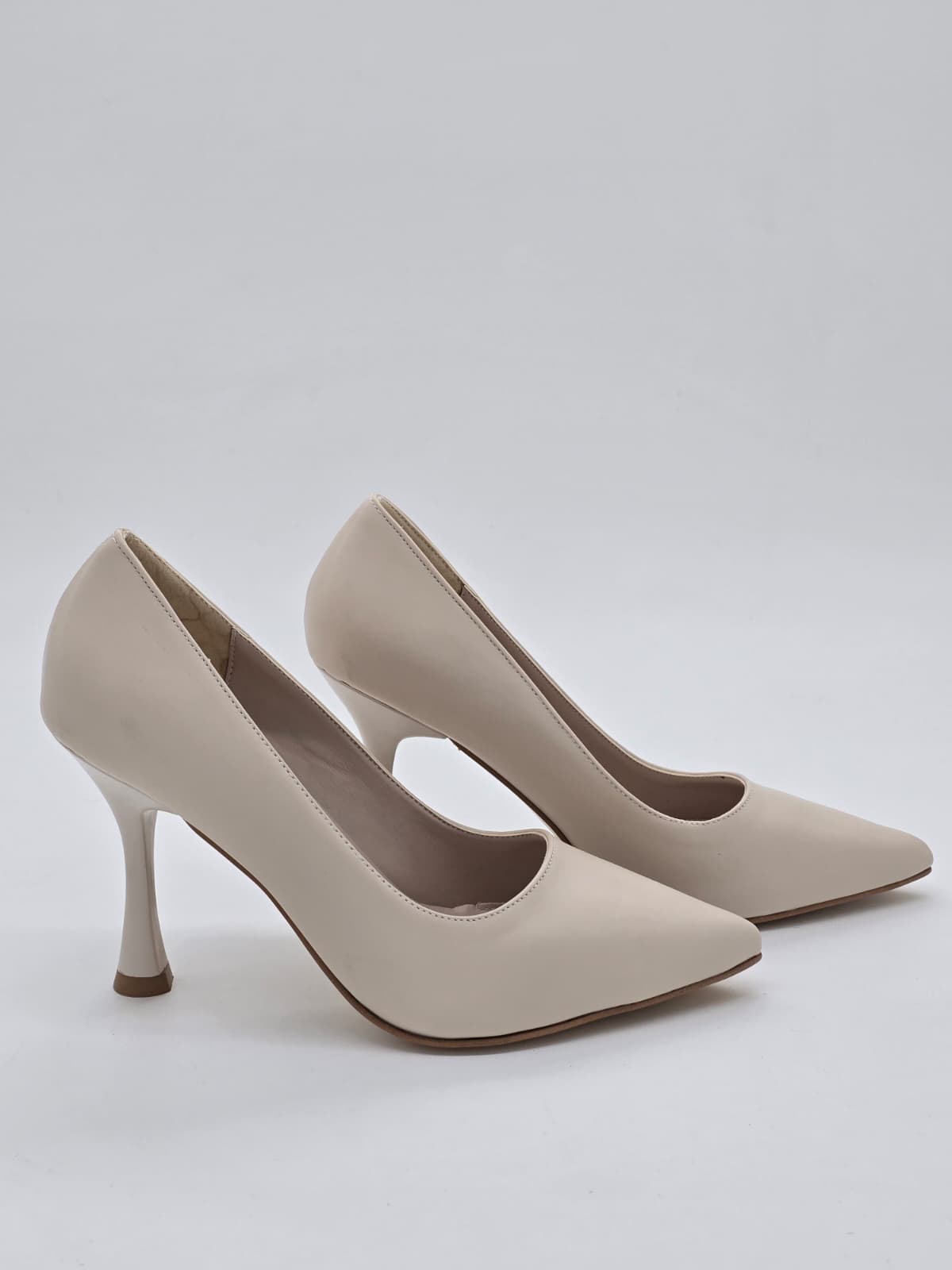 İnce Topuklu Stiletto Bej