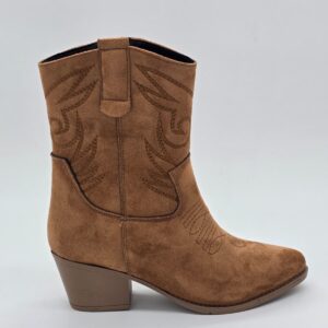 Western Kovboy Bot Süet Taba