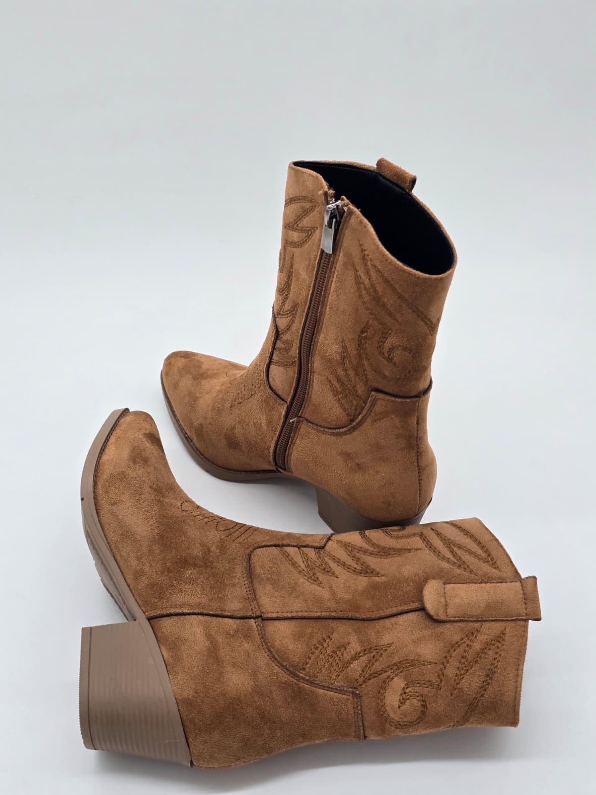 Western Kovboy Bot Süet Taba - Görsel 3