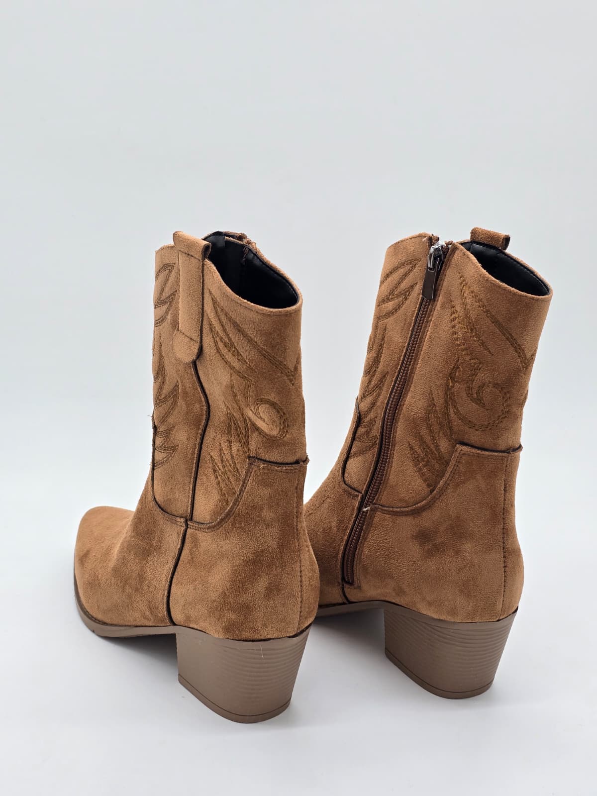 Western Kovboy Bot Süet Taba - Görsel 2