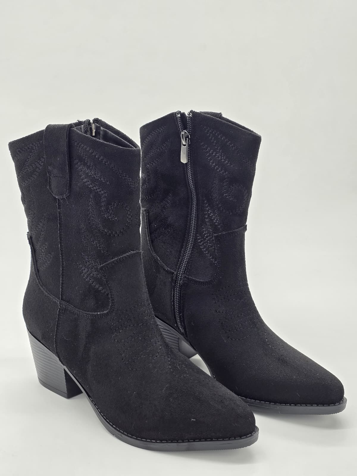 Western Kovboy Bot Süet Siyah - Görsel 7