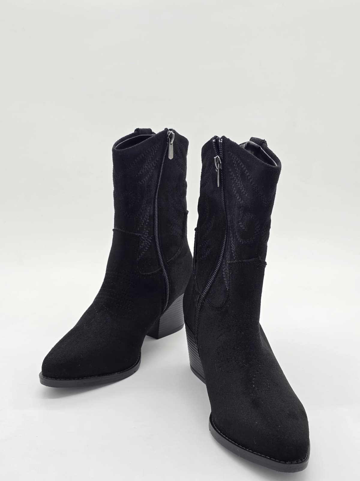 Western Kovboy Bot Süet Siyah - Görsel 6