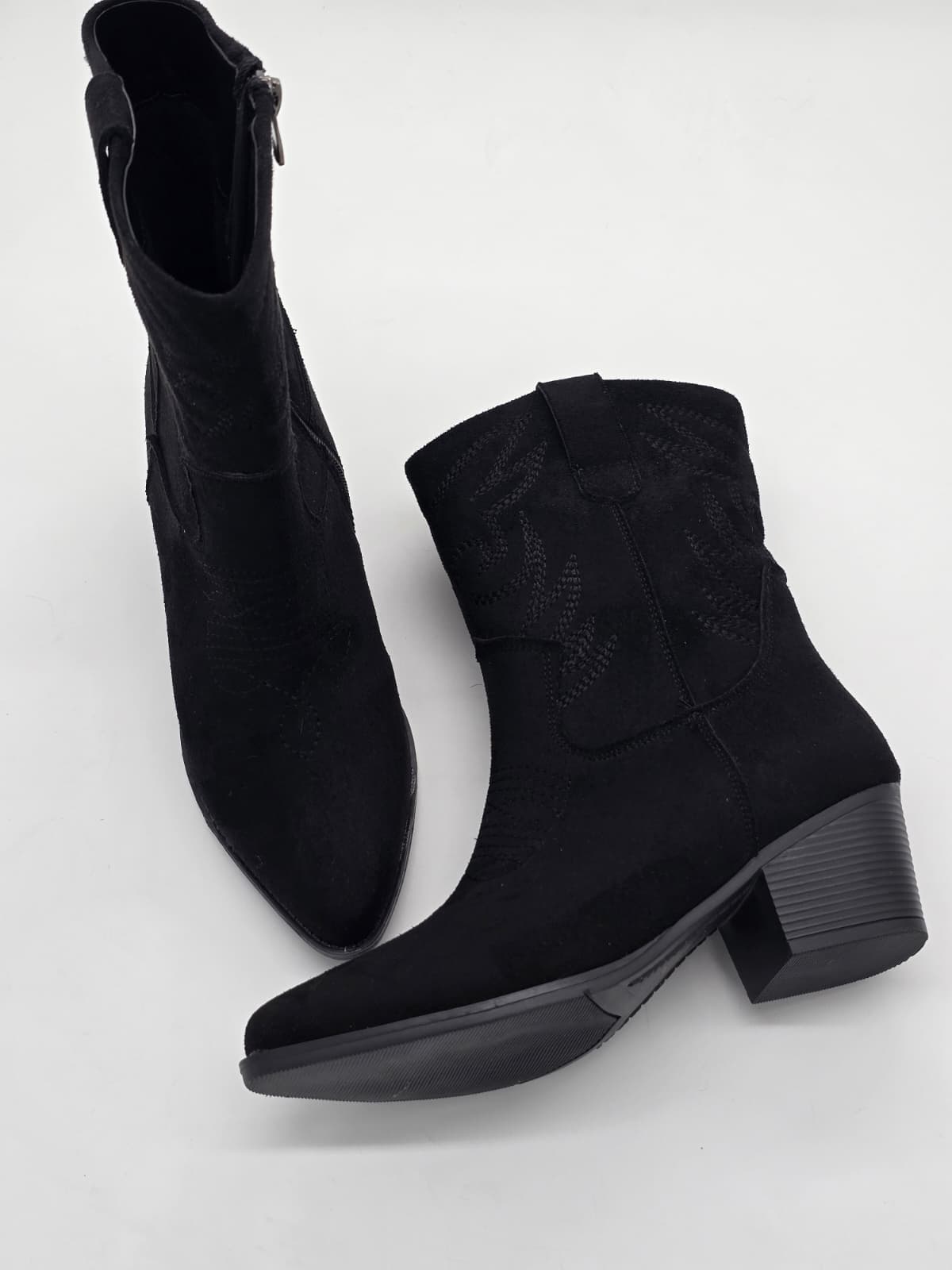 Western Kovboy Bot Süet Siyah - Görsel 5