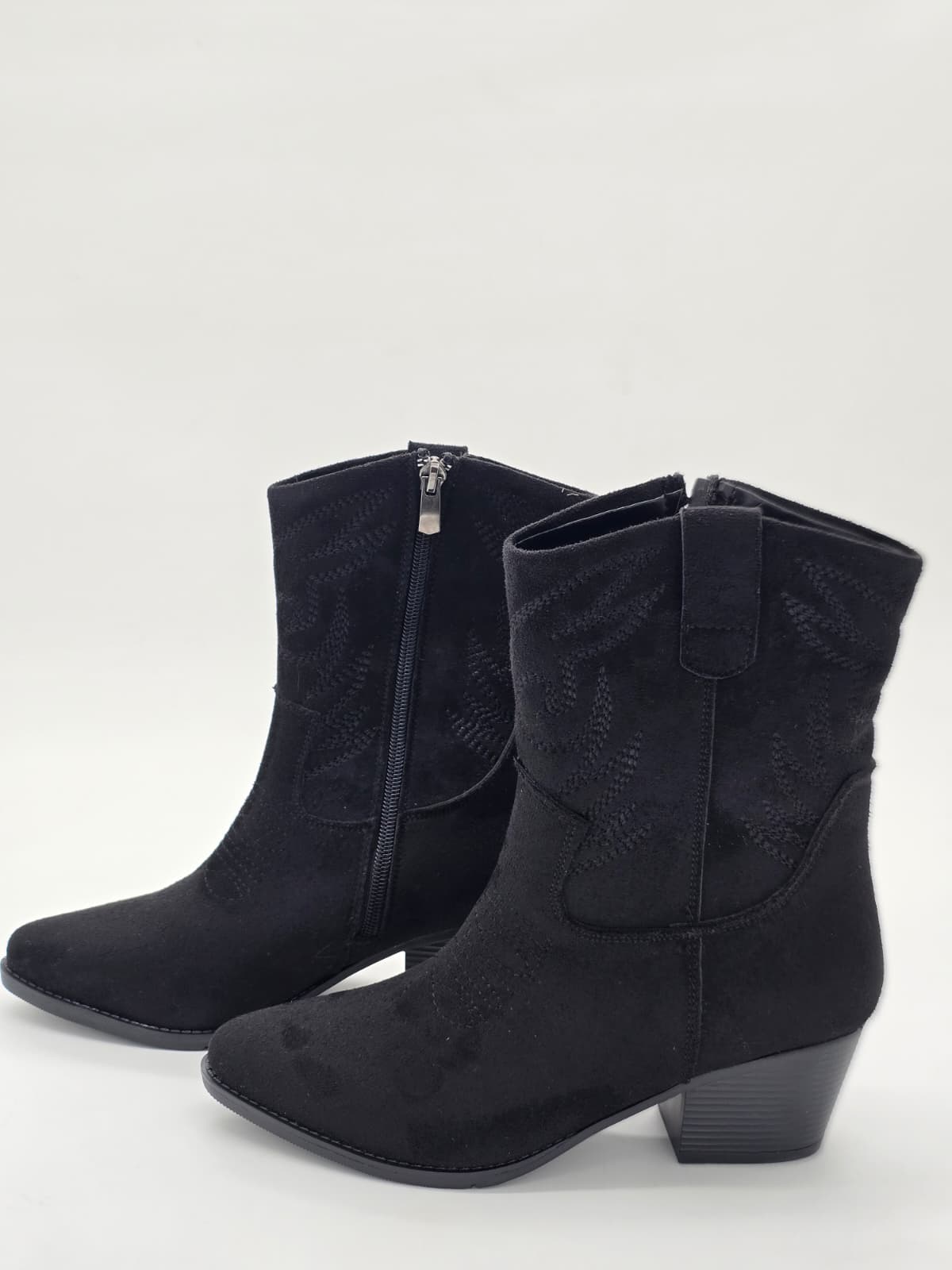 Western Kovboy Bot Süet Siyah - Görsel 3