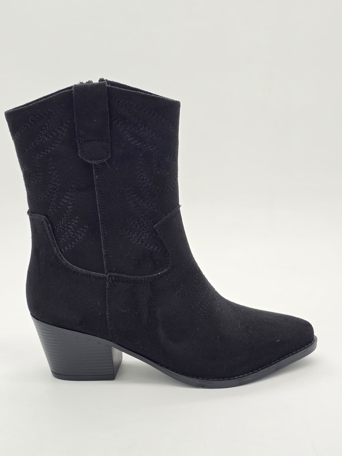 Western Kovboy Bot Süet Siyah