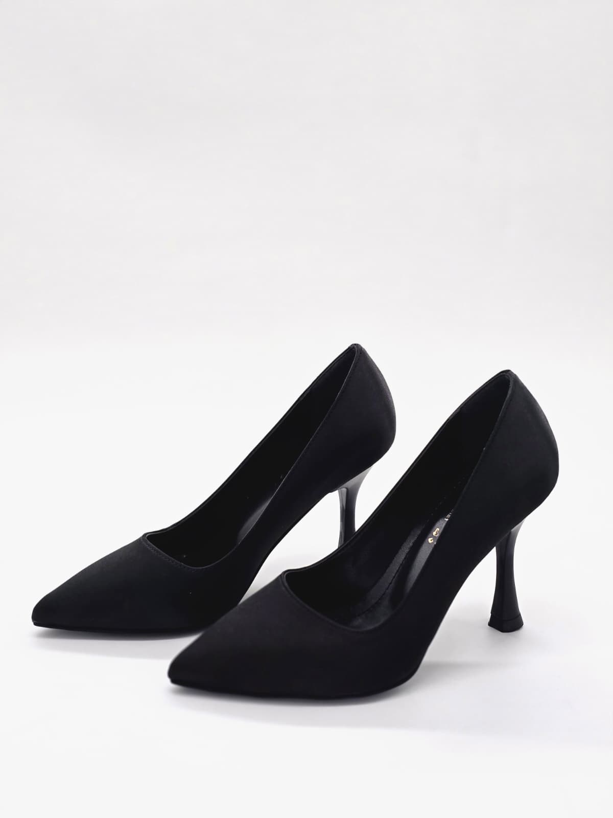 İnce Topuklu Stiletto Saten Siyah - Görsel 7