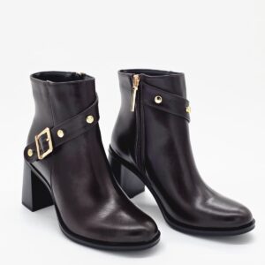 Toka Detaylı Bot Acı Kahve Parlak