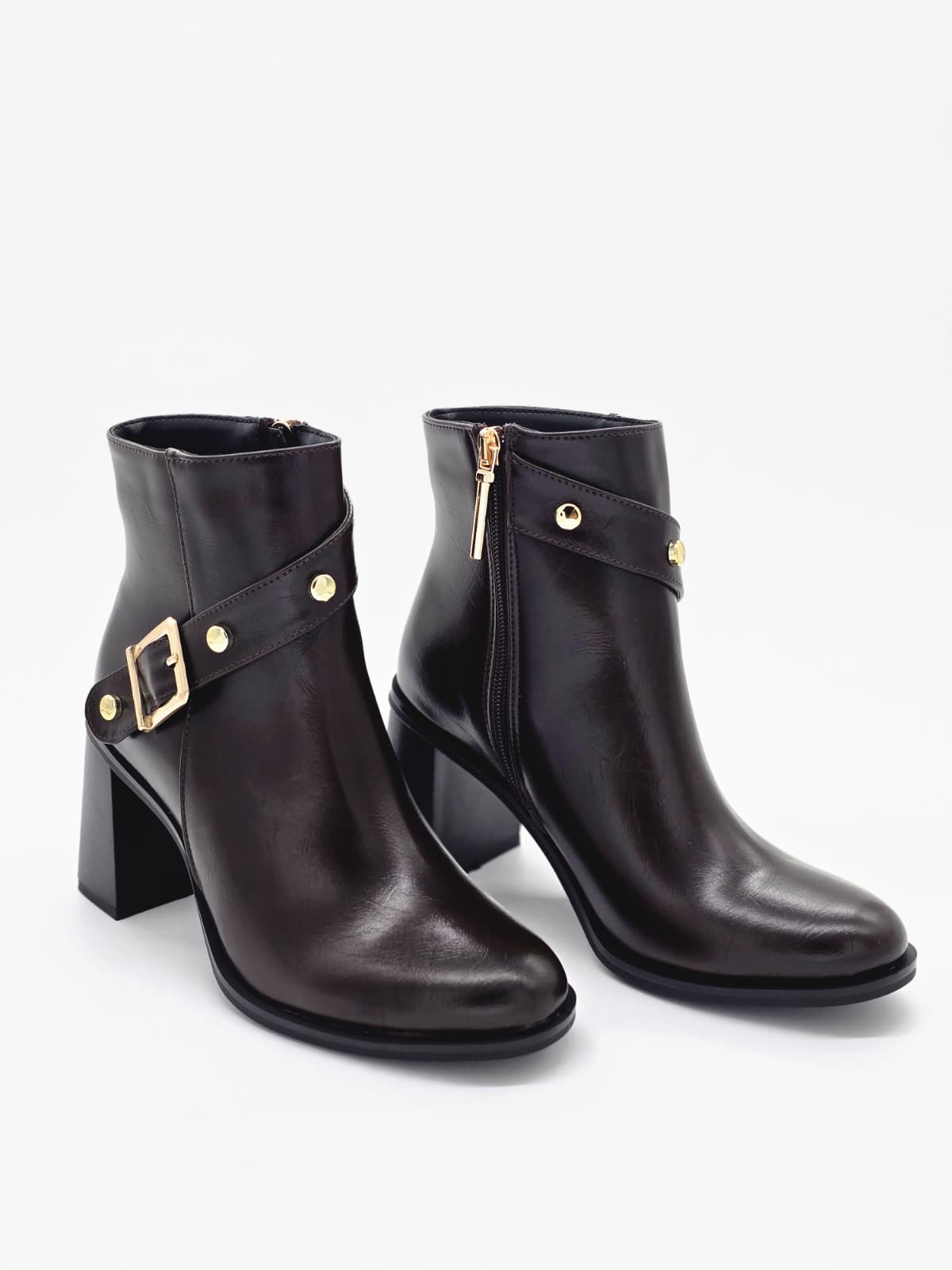 Toka Detaylı Bot Acı Kahve Parlak