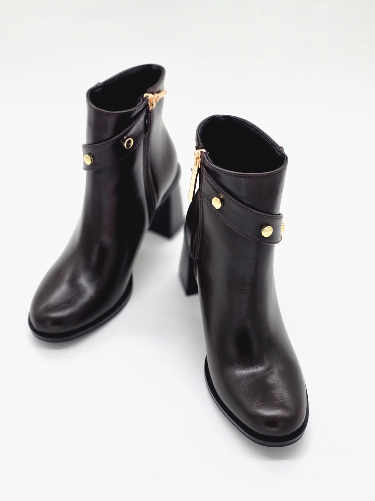 Toka Detaylı Bot Acı Kahve Parlak - Görsel 6