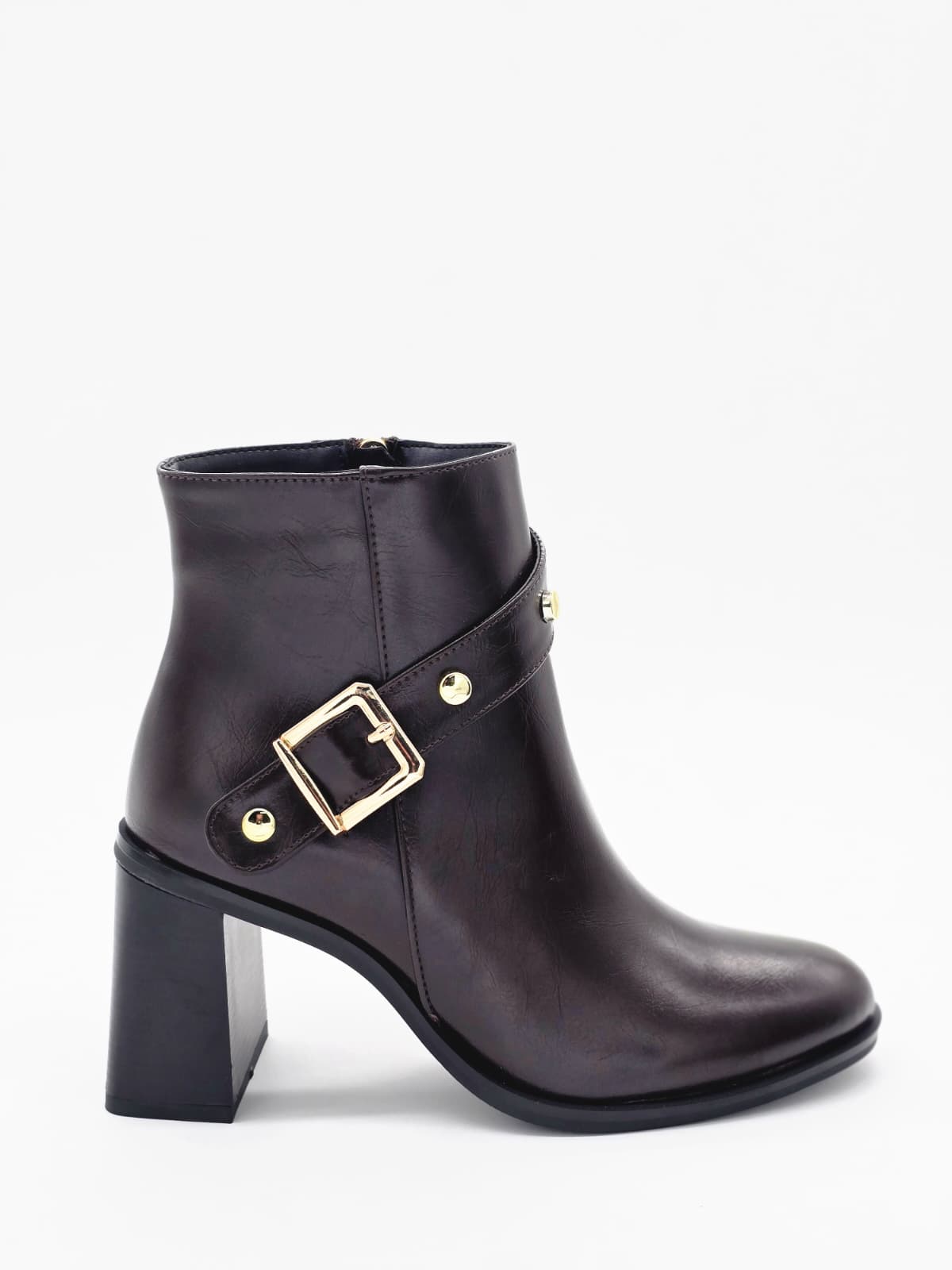 Toka Detaylı Bot Acı Kahve Parlak - Görsel 2